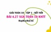 Bài 4.27 SGK Toán 10 tập 1 Kết nối tri thức